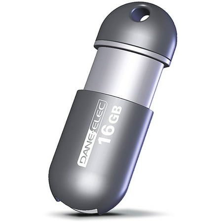 Dane-elec 16GB Capless USB Drive - Gray / Silver (Best Capless Usb Flash Drive)