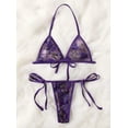 thumbnail image 3 of Purple Lingerie Set Butterfly Mesh, 3 of 5