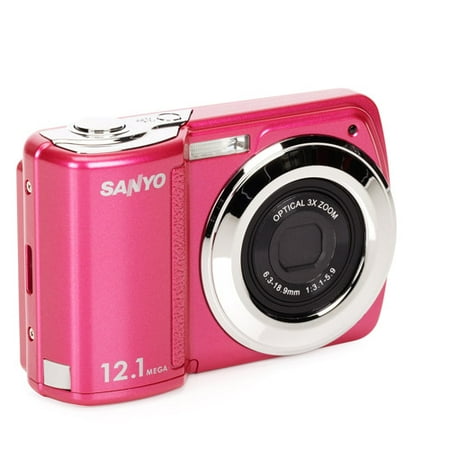 Sanyo VPC-S120 Pink 12MP Digital Camera w/ 3x Optical Zoom, 2.7" LCD