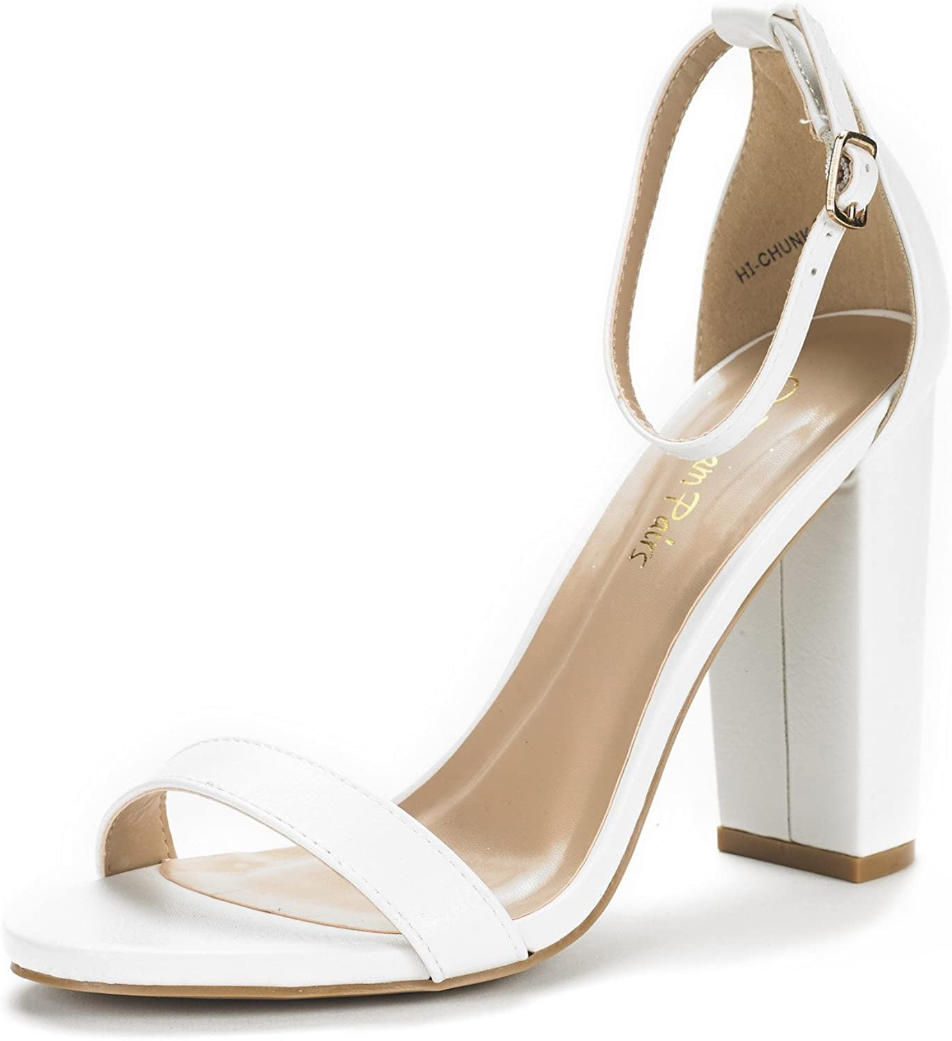 White heels 2025 with thick heel