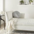 thumbnail image 4 of Light Gray Tufted Round Throw Pillow, 4 of 5