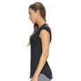 thumbnail image 2 of Expert Brand USA-Made Women's MoCA Cotton Blend Cap Sleeve T-Shirt, Black, 2XL, 2 of 5