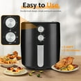 thumbnail image 5 of 4.8Qt Air Fryer, Compact Air Fryer with Dual Knob Control, Non-Stick Fry Basket, Auto Shut-Off, Recipe Book, 5 of 7
