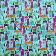 thumbnail image 1 of oneOone Cotton Jersey Turquoise Blue Fabric Abstracts Sewing Craft Projects Fabric Prints By Yard 58 Inch Wide, 1 of 5