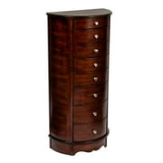 Mele Designs Corsica Jewelry Armoire in Dark Walnut Finish
