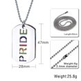 thumbnail image 2 of ía de Collar Colgante Letras Orgullo Lesbianas Bandera del Iris Etiqueta de Perro Sunnimix Collar colgante, 2 of 7