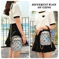 thumbnail image 6 of FORMRS Crossbody Bag for Women Quilted Travel Shoulder Cell Phone Purse with Chain Strap Handbag, Blue Shimmering Pattern, 6 of 7