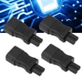 thumbnail image 1 of Conector De Alimentación IEC320 C14 A IEC320 C7, Adaptador De Corriente Seguro IEC320 C14 A IEC320 C7 Macho A Hembra 4 Piezas Para Enchufe De Computadora Portátil, 1 of 7