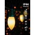 thumbnail image 2 of Vintage C9 LED Christmas Lights Outdoor, 50 Feet C9 String with 50 Shatterproof Matte Bulbs, Connectable Waterproof Tree Lights for Holiday Roofline, Backyard Garden Decor, Warm White, 2 of 7