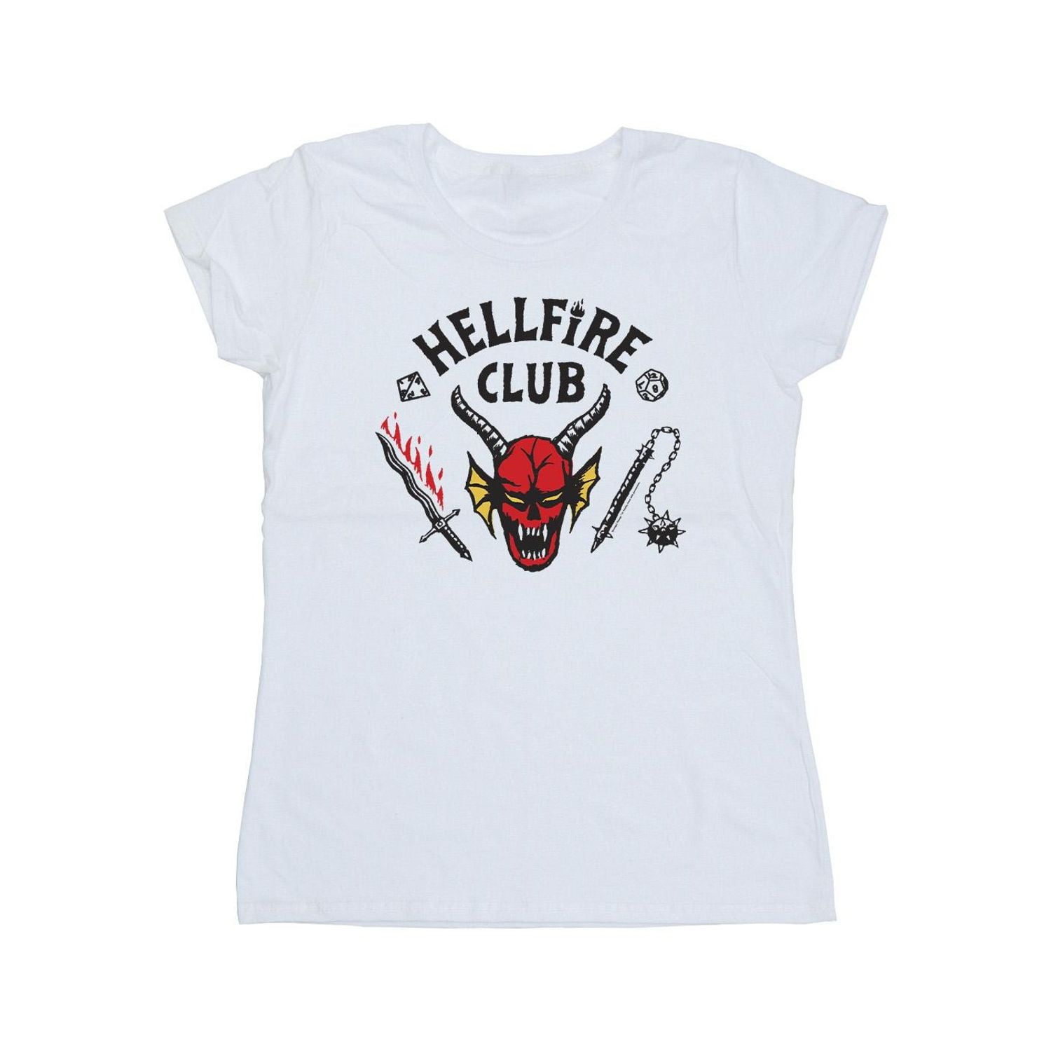 Netflix Womens Stranger Things Hellfire Club Cotton T-Shirt