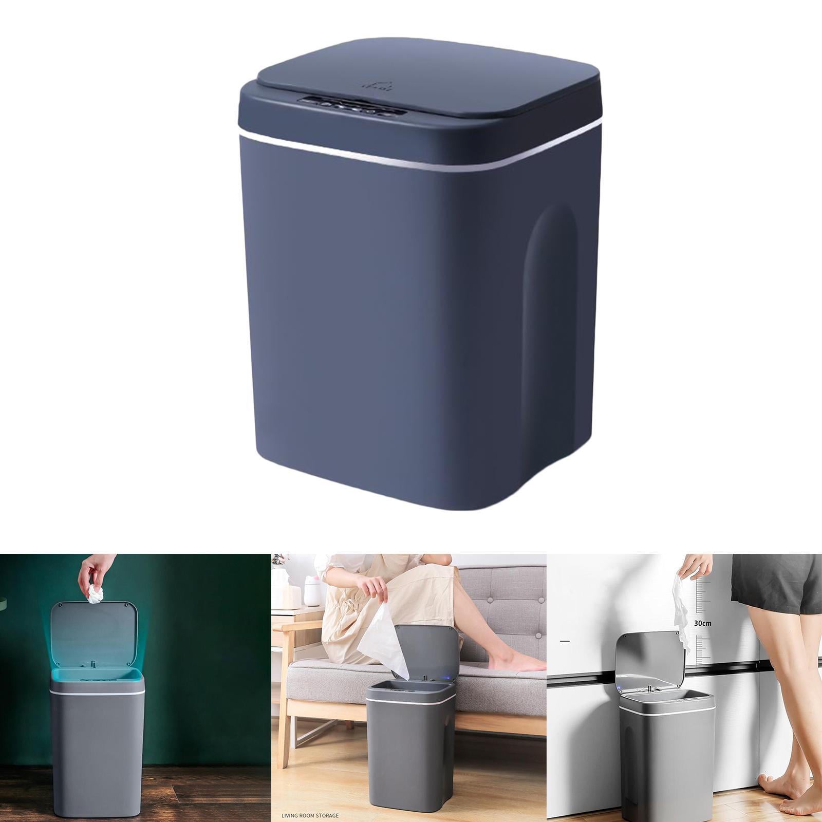 Waste Bin With Automatic Dispenser Trash Bag Storage Can Debris Garbage Bin