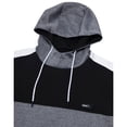 thumbnail image 3 of X RAY JEANS Mens XRAY Sport Pullover Colorblock Hoodie, Black/White, 2XL, 3 of 6