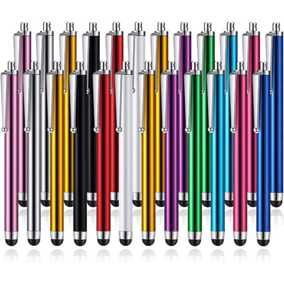 24 Pieces Stylus Pen Universal Touch Screen Capacitive Stylus Capacitive Stylus Pens for Most Devices with Capacitive Touch Screen Compatible with iPhone,iPad, Tablet (12