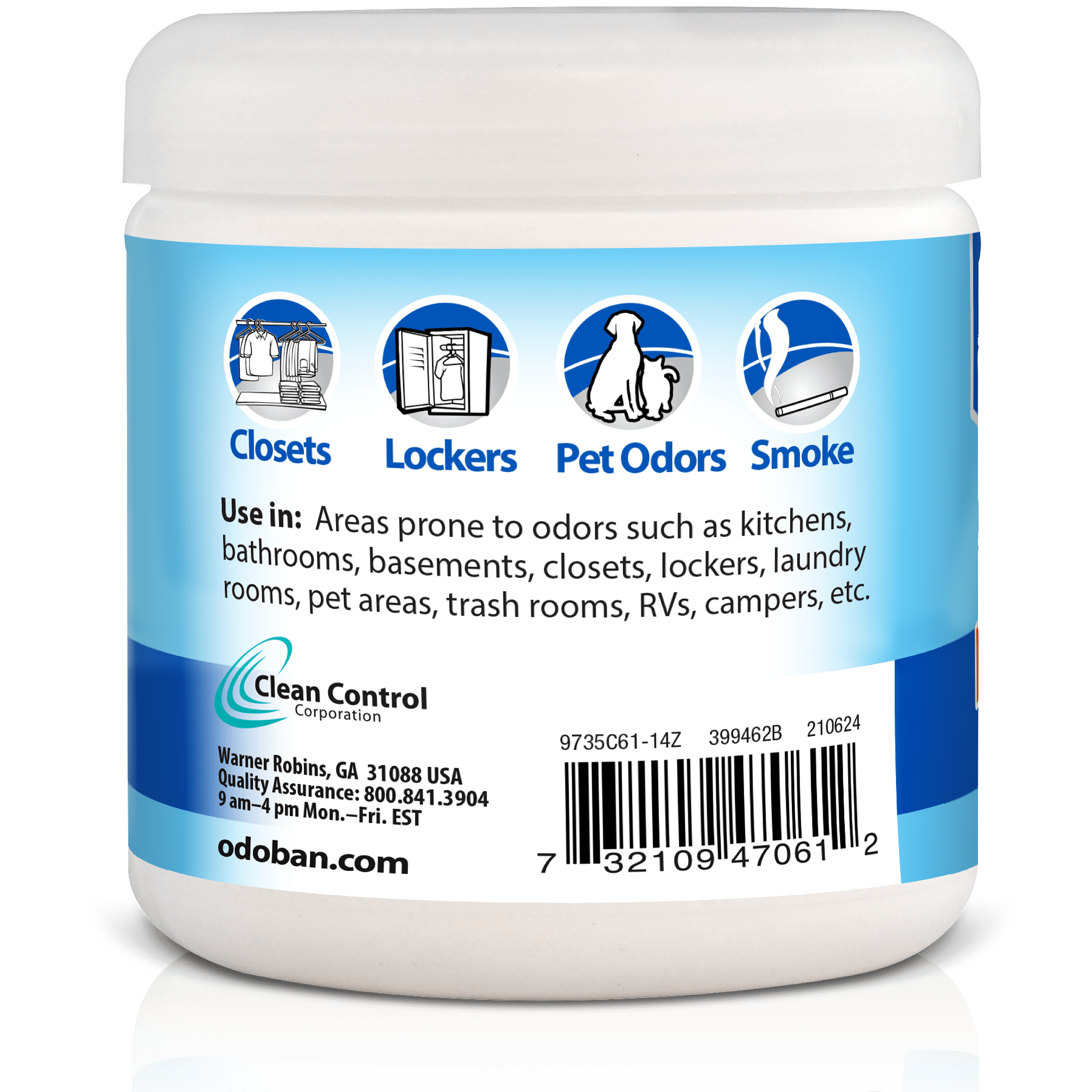 OdoBan Solid Odor Absorber for Home and Small Spaces, Fresh Linen Scent, 14 oz, 6-Pack
