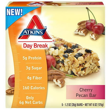 Atkins Day Break Cherry Pecan Bars, 5ct