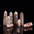 thumbnail image 3 of Cheers.US Rose Quartz Healing Crystal Wand Pointed & Faceted Prism Bar Healing Crystal Wand Natural Clear Crystal Tower Points Fluorite Stone for Reiki Chakra Meditation Therapy Decor, 3 of 7