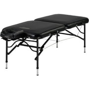 Master Massage 30" StratoMaster LX Ultra-Light Weight Aluminum Portable Massage Table Package- Tattoo Bed- Lash Tables- Black Massage Table Black