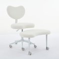 thumbnail image 3 of Meditation Chair Plus, Cross Legged Chair with Wheels, ADHD Chair, Criss Cross Desk Chair with Lumbar Support and Adjustable Stool, Flexible Design for Fidgety Sitters, Ivory, 3 of 22