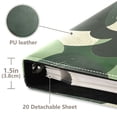 thumbnail image 3 of FORMRS 3 Ring Photo Album 4"x6" Self Adhesive Large Capacity PU Leather Cover, Black Abstract, 3 of 8