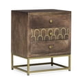thumbnail image 3 of Iron - Framed Side Table / Bedroom Storage / Mid - Century Modern Influence, 3 of 5