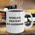 thumbnail image 2 of Funny Mug, Gifts For Ex-Husbands - World's Okayest Ex-Husband - Porcelain White Funny Coffee Mug & Coffee Cup Gifts 11 oz, 2 of 2