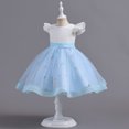 thumbnail image 4 of Esaierr Kids Toddler bridesmaid dresses Princess Dresses 3-10Y Girls Party Birthday Outfit Dress Baby Ruffle Sleeve Wedding Party Gown Girls Tutu Tulle Dresses Sequin Flower, 4 of 7