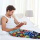 thumbnail image 5 of Fotbe Floral Truck Welcome Pantalones de Pijama para Hombre, Pantalones de Dormir, Pantalones de Casa con Cintura Ajustable y Bolsillos-Small, 5 of 6