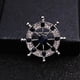 thumbnail image 2 of Broche para hombre con hebilla náutica en apariencia de casco con broches en apariencia de cristal Plata Yinane Pin de broche, 2 of 5