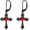 Cross, variant on Cross Earrings 925 Sterling Silver Leverback Red Agate Earrings Jewelry Halloween Valentines Mothers Day Gifts for Women