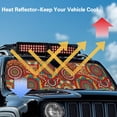 thumbnail image 4 of HUIACONG Windshield Sun Shade for Jeep Wrangler JK JKU JL JLU1997-2024,Window Sun Visor for UV Rays & Heat Protection,Brown Mandala Windshield Sunshade, 4 of 6