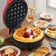 thumbnail image 4 of Mini Gaufrier Rond, Machine a Gauffreet Pancake Waffle Maker Classiques pour Cadeaux de Noël, Crêpes, Biscuits, Chaffle, Snack, Gaufres Belges, 4 of 4