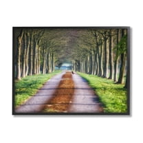 Stupell Industries Aligned Trees Along Orchard Path Nature Tunnel Photograph Black Framed Art Print Wall Art, Design by James Dobson