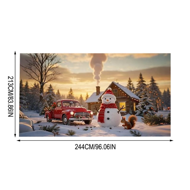Adornos navideños de tela, adornos navideños para puerta de garaje, pancartas navideñas grandes, decoración para colgar en la puerta, decoración para fotografía de garaje, adornos navideños para el ho