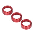 thumbnail image 3 of AC Switch Knob Ring Trim, Air Conditioner Switch Ring Colorfast Sturdy Abrasion Resistant Red 3 Pcs  For Car, 3 of 8