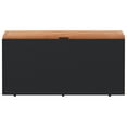 thumbnail image 2 of vidaXL Garden Storage Box Black 110x50x54 cm Poly Rattan Acacia Wood, 2 of 5