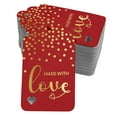 thumbnail image 1 of Inkdotpot 50 Pack Real Gold Foil Paper Tags Made With Love Text Favor Hang Tag, 1 of 6