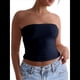 thumbnail image 3 of Top de Tubo Sin Tirantes con Espalda Descubierta y Doble Forro para Mujer, Estilo Y2K, para Salir en Verano de 2025 Azul Marino S, 3 of 8
