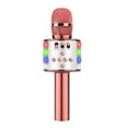 thumbnail image 1 of Wireless Microphone for Singing Recording with Colorful LED Lights Handheld BT Microphones Kids Karaoke Microphone Home KTV Player for Home Party Support Selfie Answer Calling, 1 of 8