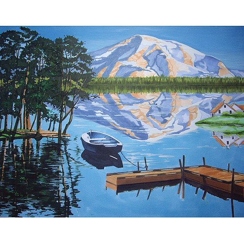 Reeves Large Acrylic Painting By Number Set Lake