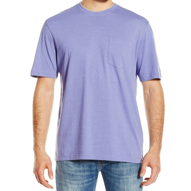 IZOD - IZOD NEW Purple Mens Large L Short Sleeve Double Layer Pocket T ...