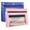 Blue+Pink, variant on 1inch Expandable Pencil Pouch for 3 Ring Binder, 2 Pack Large Capacity Pencil Pouch with Zipper, Three Ring Clear Binder Pencil Case Suitable for School and Office (Orange+Blue)