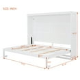 thumbnail image 5 of Bellemave Full Murphy Bed Frame, Foldable Cube Cabinet Full Size Platform Beds, Modern Wall Bed for Guest Room or Home Office（White), 5 of 8