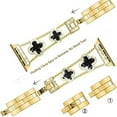 thumbnail image 5 of REQO Diamond Lucky Clover Strap Compatible with Apple Watch Band 38mm 40mm 41mm 42mm 44mm 45mm 46mm 49mm Series 10/9/8/7/6/SE/5/4/3/2/1/Ultra - Stainless Steel Replacement Bracelet, 5 of 7