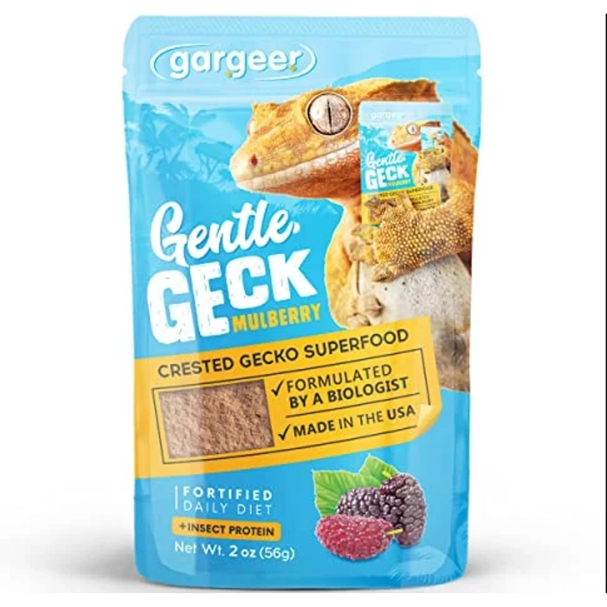 Gargeer Complete Crested Gecko Food Diet Mulberry, 2 oz
