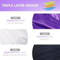 thumbnail image 3 of LAICAIW Shower Cap,Extra Large Triple Layer Bathing Cap with Dry Hair Function for Women Microfiber Terry Cloth Silky Satin 100% Waterproof Reusable Long Hair Bath Caps (Purple), 3 of 7