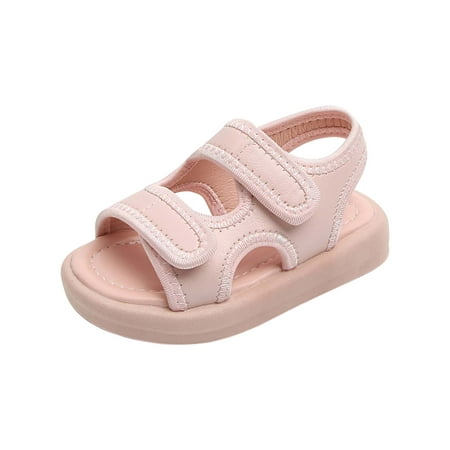 

Saving Clearance! Kukoosong Toddler Sandals Baby Girls Boys Children s Beach Shoes Soft Sole Toe Crash Sandals Roman Sandals Pink 2 Years