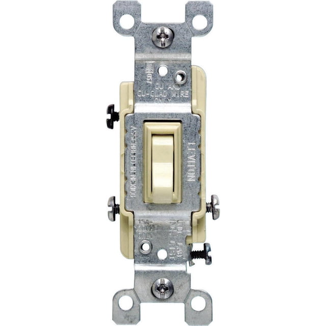 Toggle Switch Leviton 15 A Ivory AC Quiet, paquete de 10 unidades