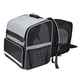 thumbnail image 4 of Transportín para perros, mochila ligera y plegable, expandible, resistente, ventilada, para mascotas, transportador para gatos para animales pequeños, Gris, 4 of 8