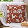 thumbnail image 3 of Pillow Covers 20x20 Set of 2, Starfish Red Coastal Throw Pillow Covers Decorative Couch Cushion Cover, Summer Nautical Shell Beach Microfiber Soft Square Pillowcases for Bedroom Living Room Sofa, 3 of 9