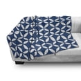 thumbnail image 3 of Navy Soft Flannel Fleece Throw Blanket, Vintage Circles with Overlapping Rounds Oval Old Fashion Graphic Art, Cozy Plush for Indoor and Outdoor Use, 70" x 90", Royal Blue White, by Ambesonne, 3 of 6